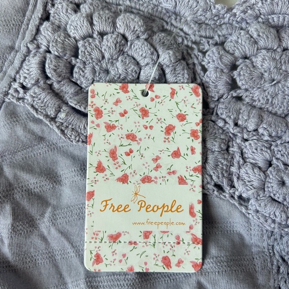 NWT Free people Sweet Something Tank, Frosted Lilac, Size S, BoHo Chic - Picture 3 of 7